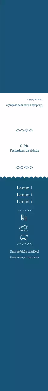 Lancheira com ícone simples azul