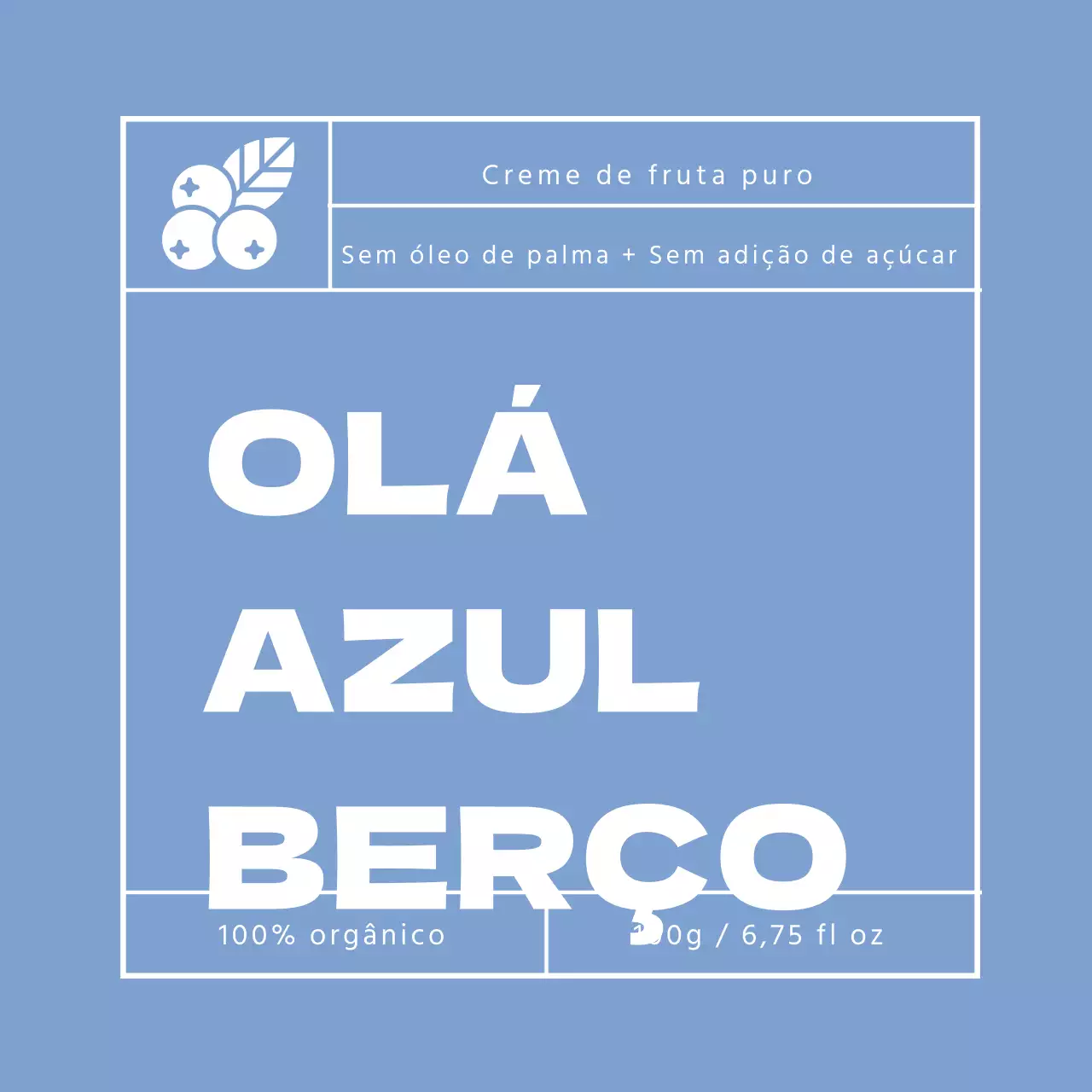 Rótulo de compota de mirtilo