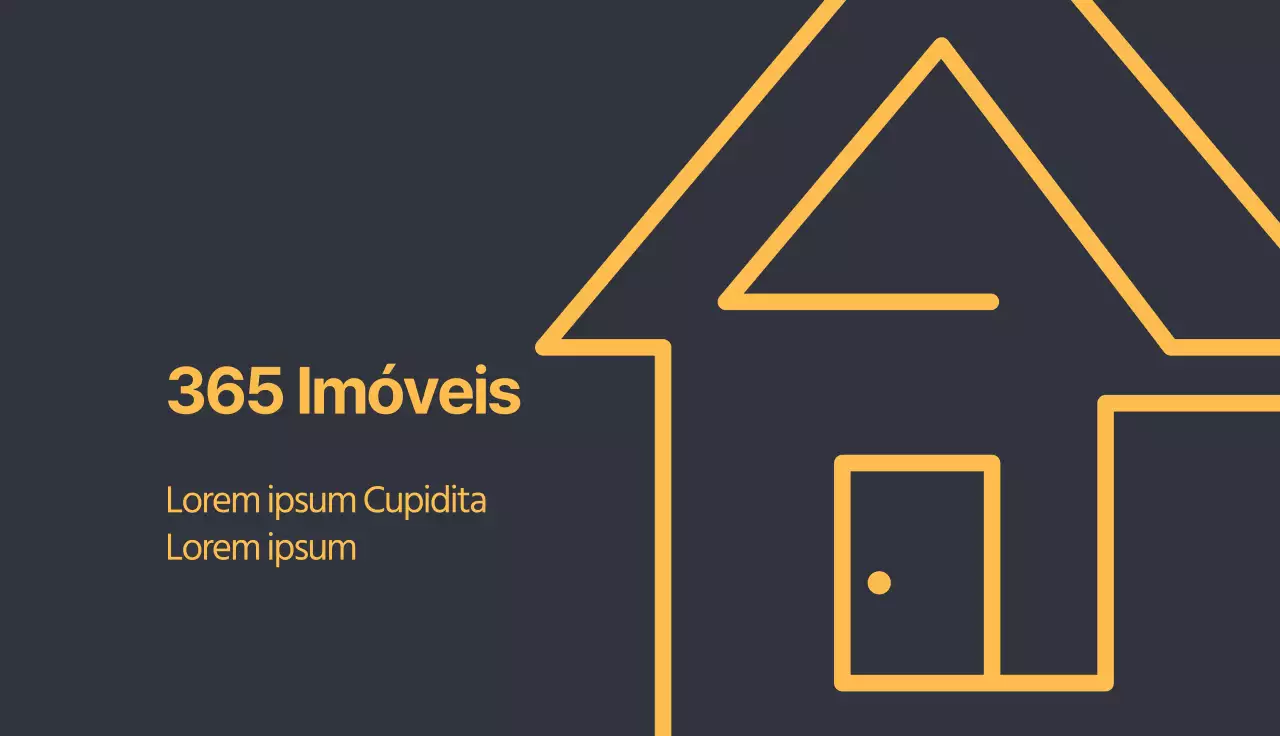 ícone de ilustração amarela simples do sector imobiliário