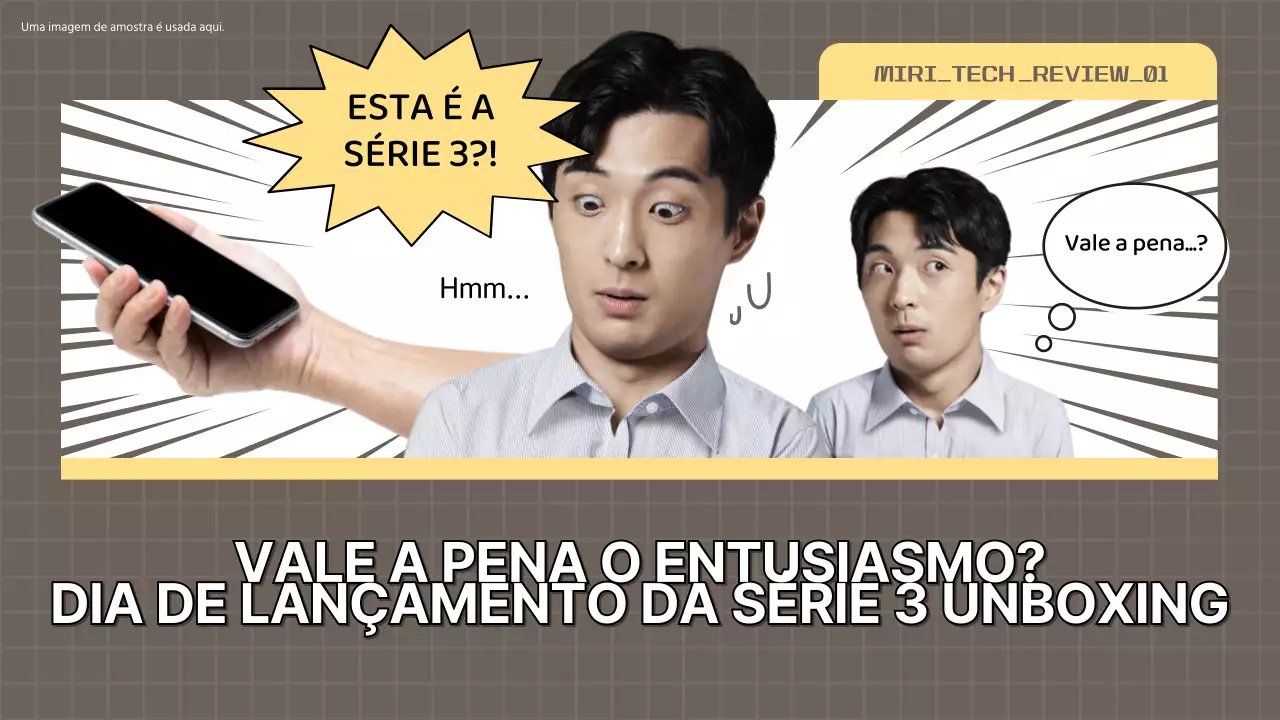Análise de produtos electrónicos com um tema de desenhos animados monocromáticos castanho-acastanhados
