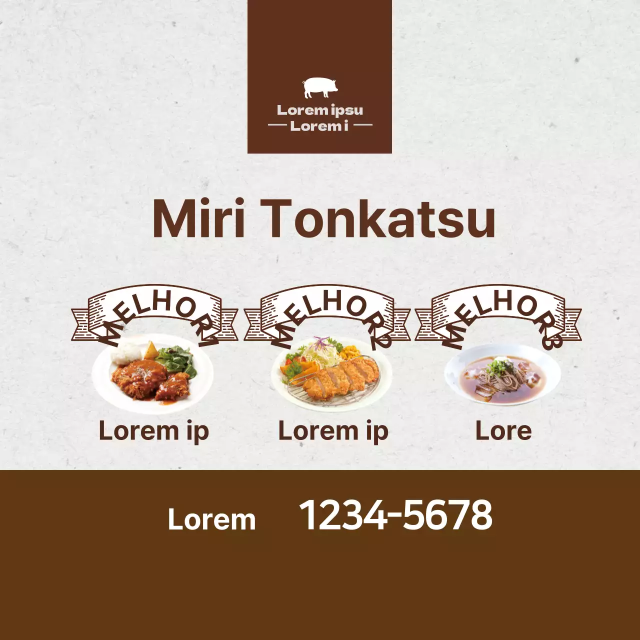 A fotografia castanha destaca o restaurante vintage tonkatsu