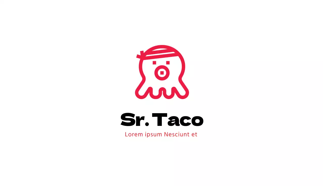 vermelho ilustração logótipo restaurante takoyaki