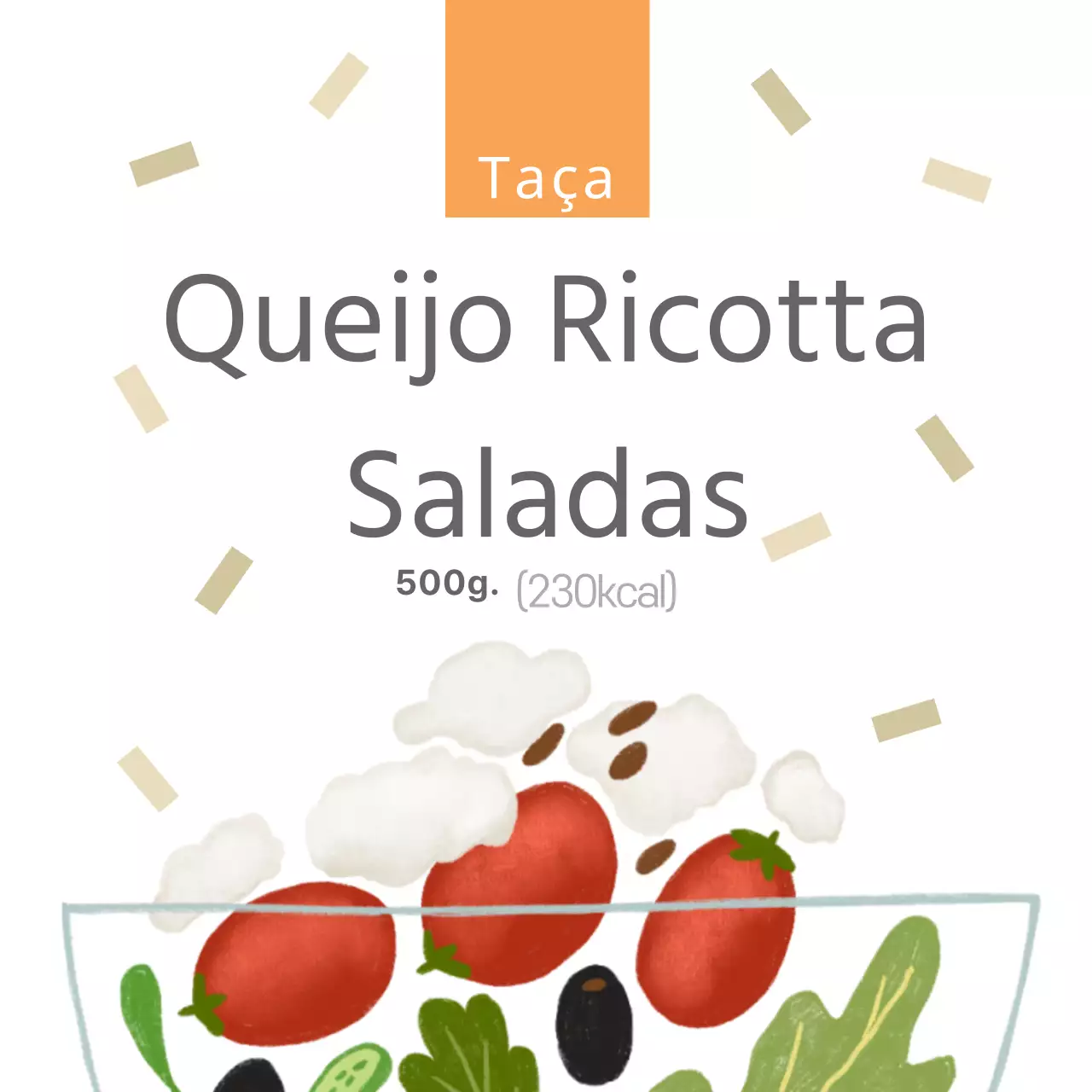 Salada de queijo Ricotta