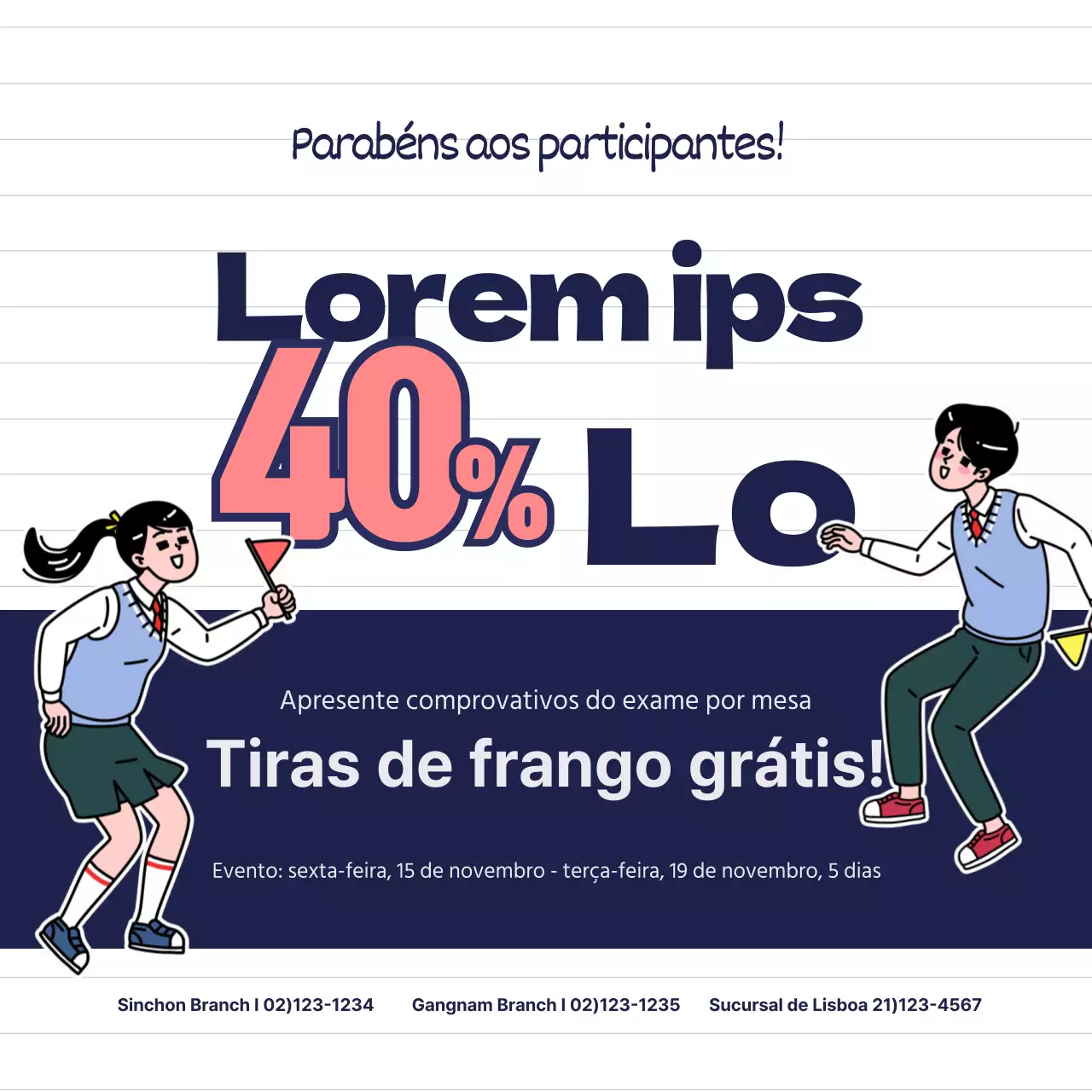 Bilhetes para exames com desconto