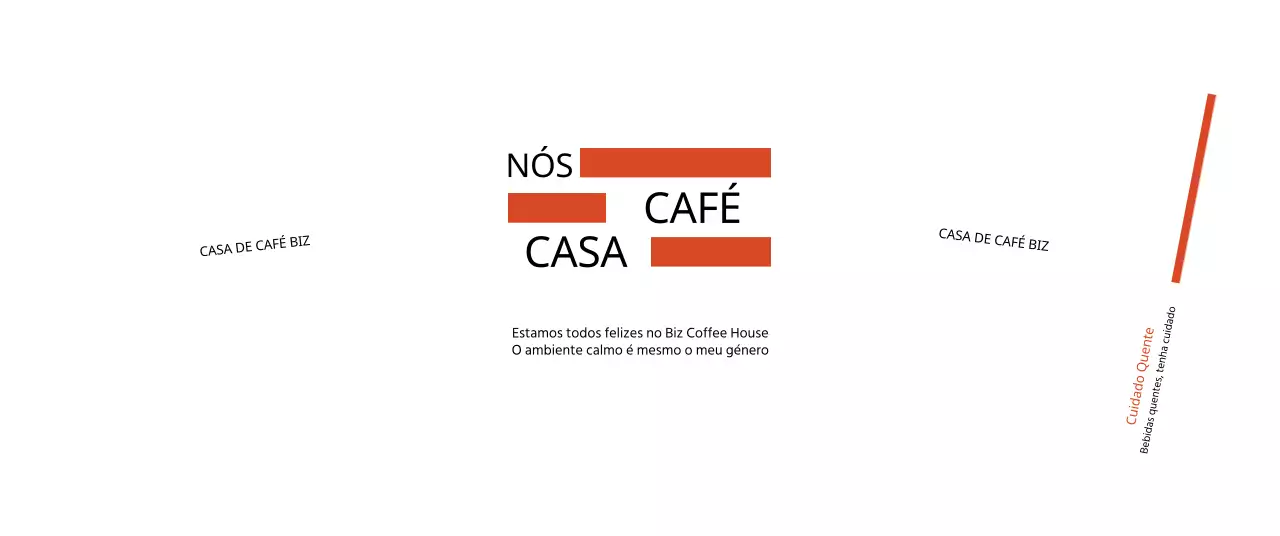 Promova o seu café com um texto simples a laranja