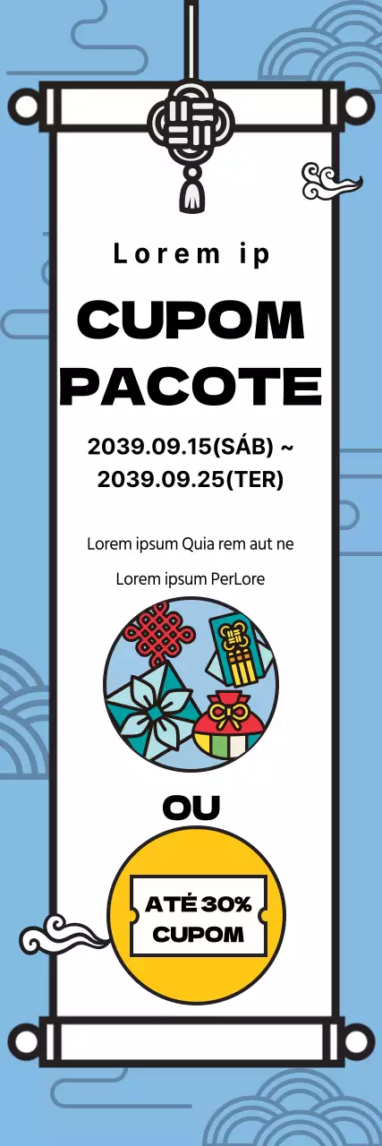 Pacotes de cupões de férias