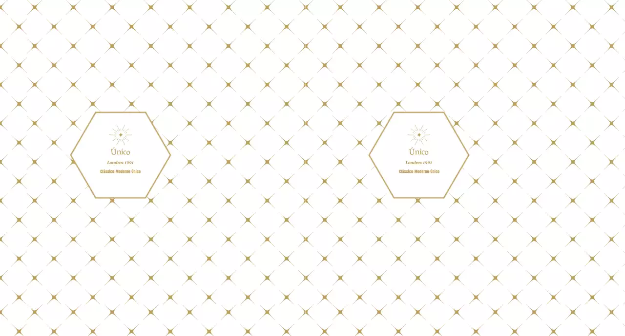 Loja de presentes com padrões modernos em ouro branco