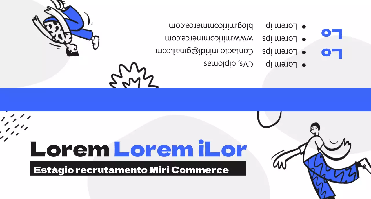 Um kit de boas-vindas para comemorar o seu estágio ligado à carreira com uma ilustração humana azul e preta.