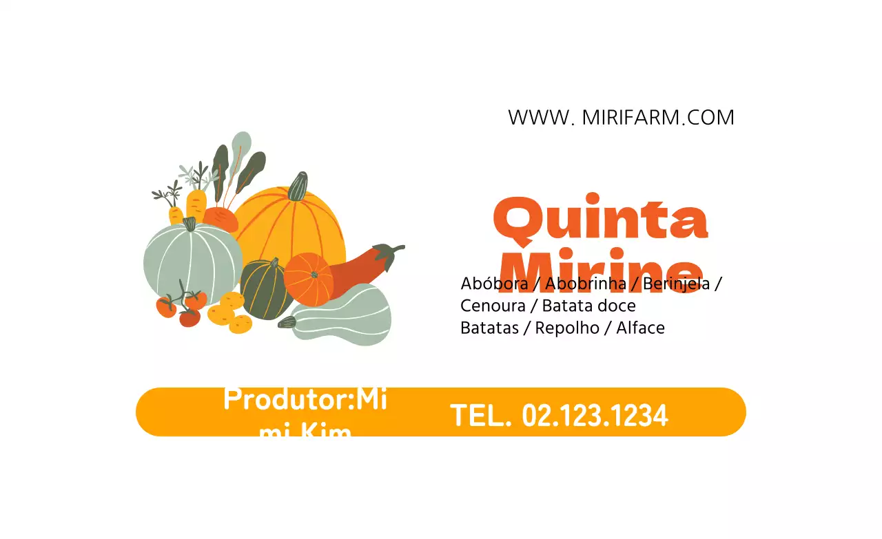 Quinta elegante com ilustração em laranja