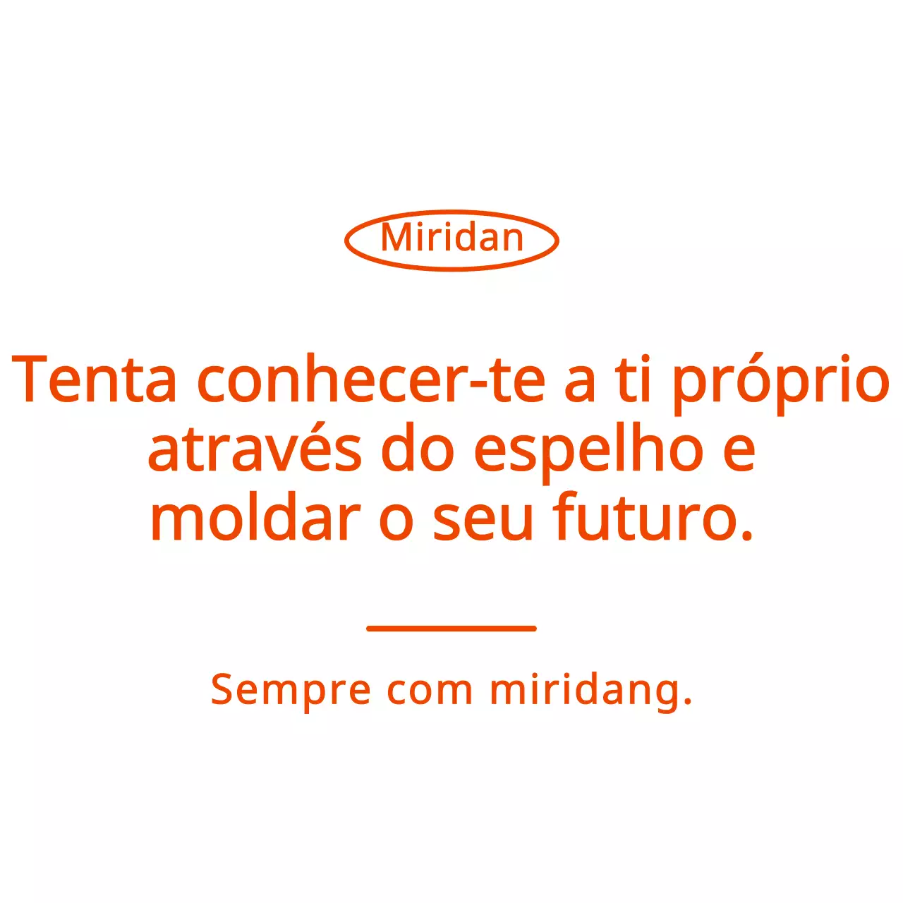Laranja e branco com um texto simples e emotivo para promoções de cafés e mercadorias.