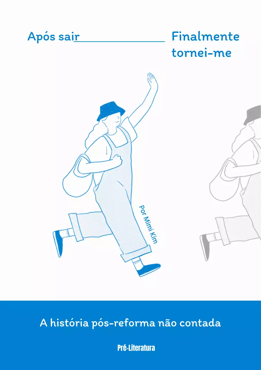 Tema azul celeste mulher caminhante ilustração conceito ensaio