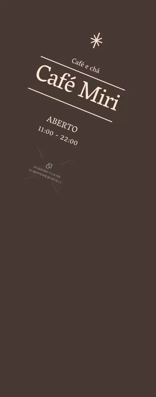 Promover a abertura de um café sobre fundo castanho Médio