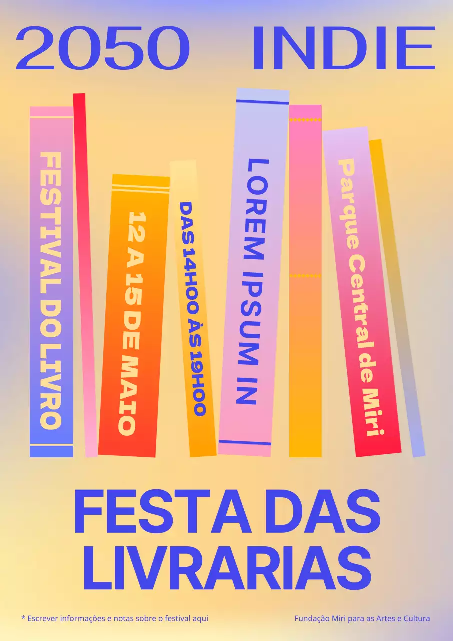 Festival de publicações em gradiente malva