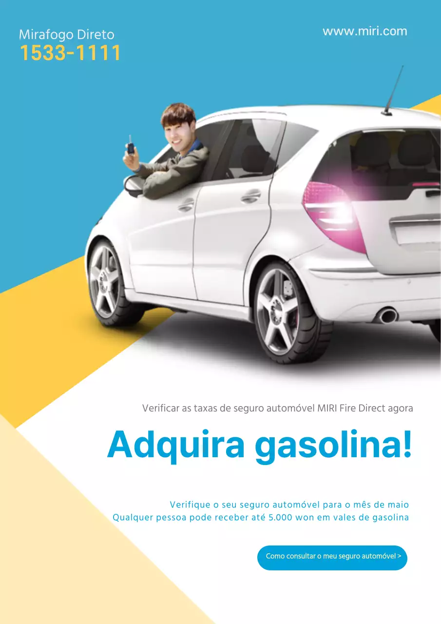 Seguro automóvel azul claro amareloEventos