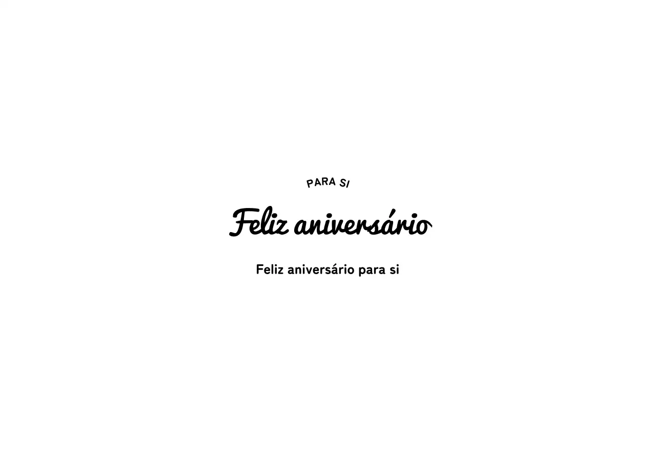 Conjunto de envelopes para cartões de aniversário com letra cursiva arredondada