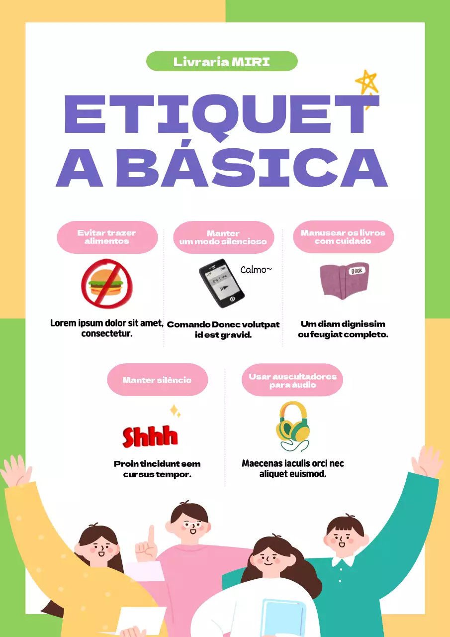 Estudo básico de etiqueta de café com um bonito fundo amarelo e verde