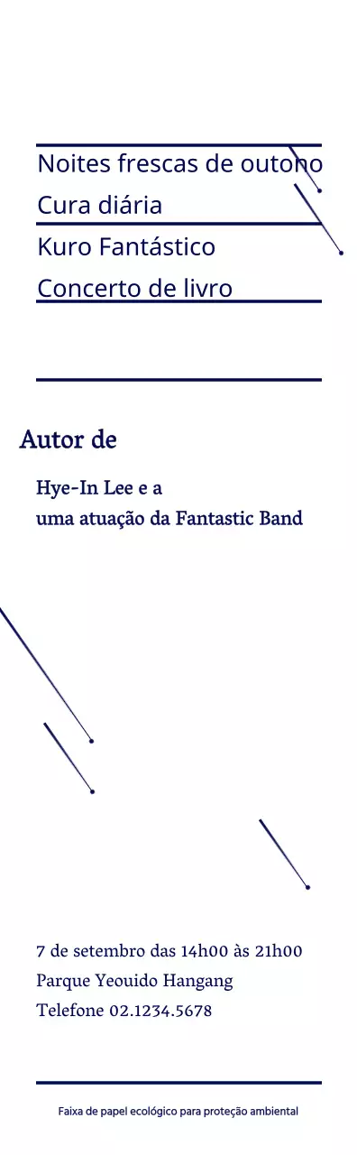 Livro de estilo de ilustração de estrela simples azul-marinho Anúncio de informação de concerto