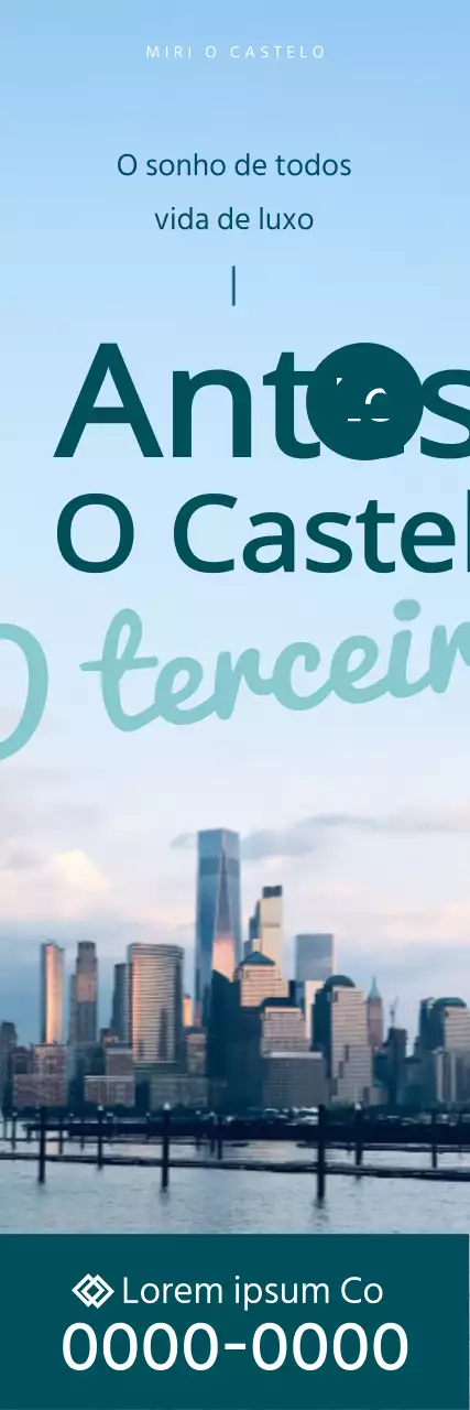 Design de apresentação de vendas de apartamentos com fotografias de paisagens urbanas verdes