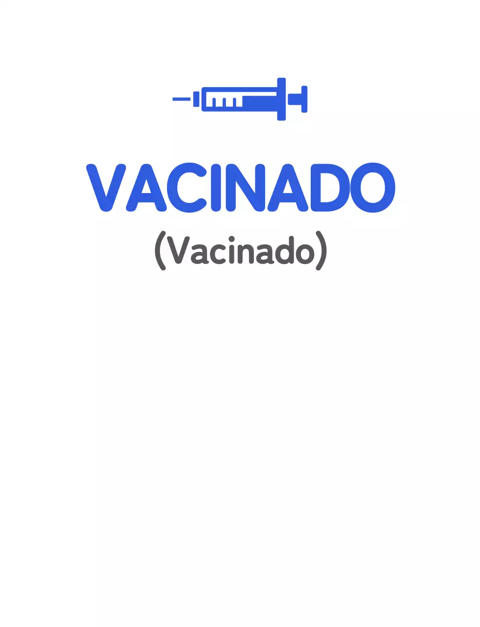 T-shirt azul de vacinação