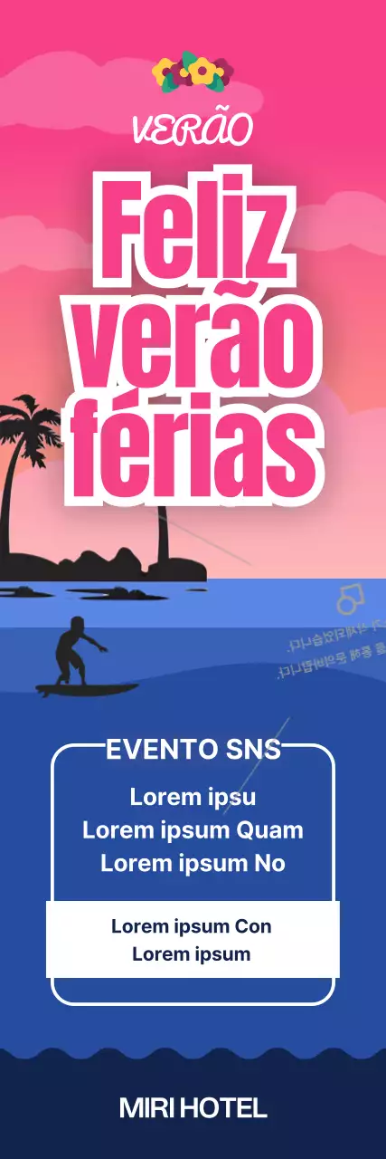 Um guia para o evento de férias à beira-mar ao pôr do sol cor-de-rosa e azul