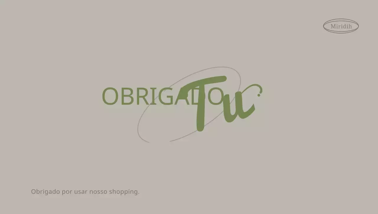 Envelope de cartão postal com a marca, com um texto de agradecimento ao cliente de cor calma e uma ilustração circular