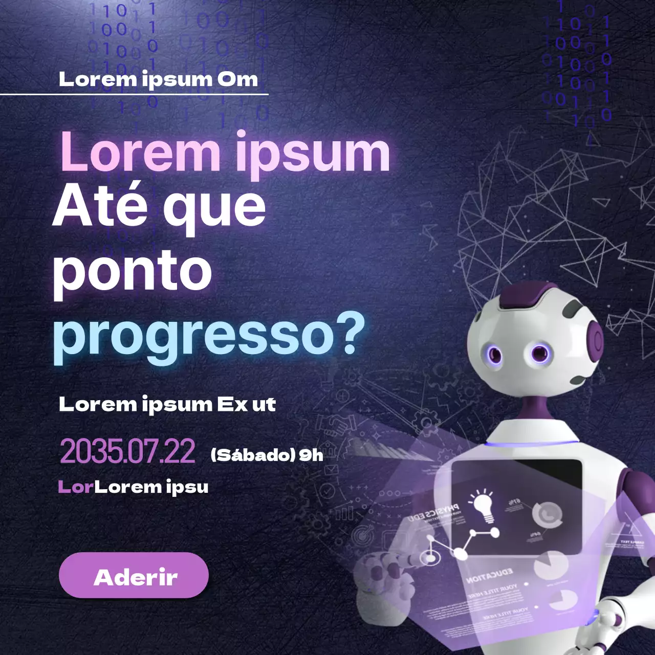 Modelo escuro com um toque futurista de luz LED espacial