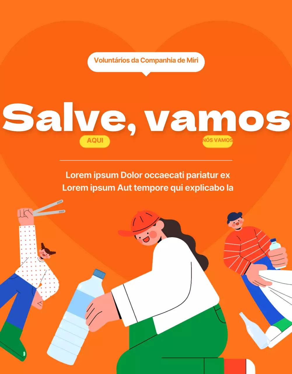 Conheça os nossos jovens, enérgicos e cor de laranja voluntários internos (página de pormenor)