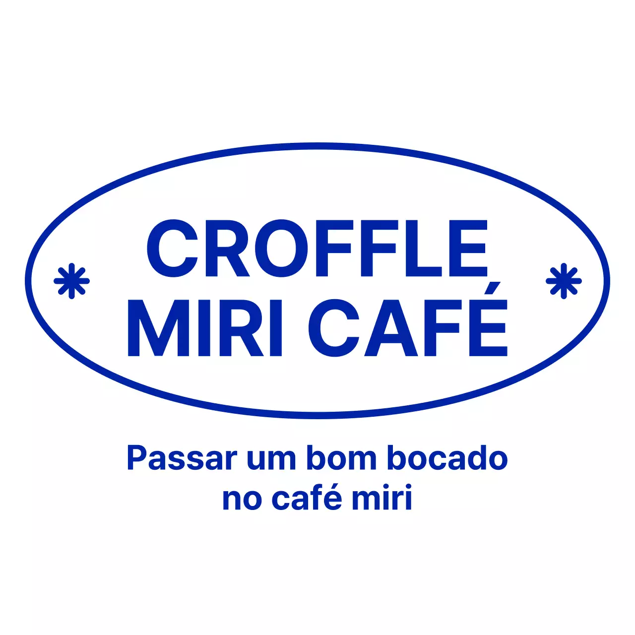 Formas e texto simples e limpos em azul-marinho para um café com estilo