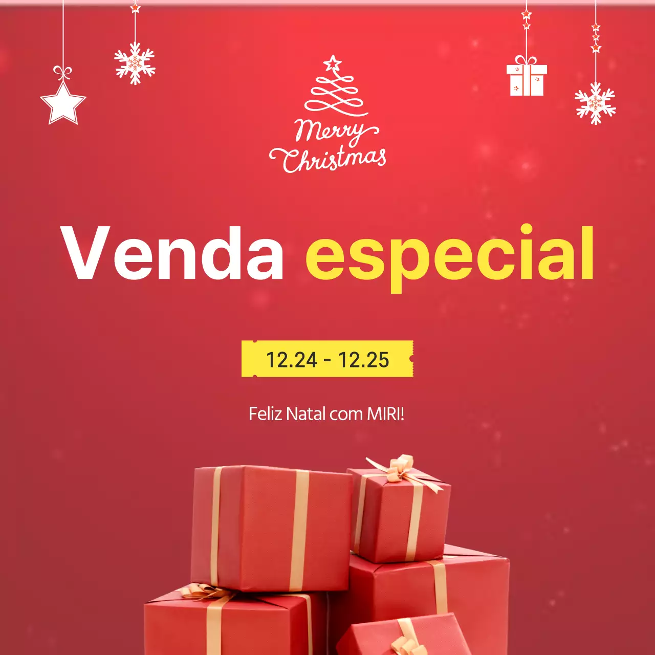 Quadrados de Natal para as redes sociais