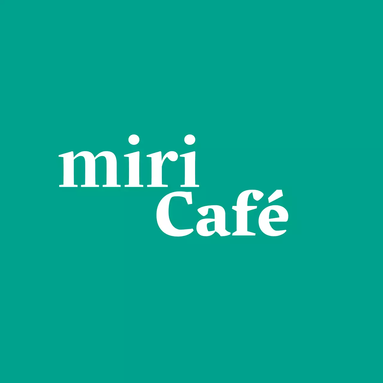 Café Ballette sobre um fundo turquesa com um logótipo em inglês