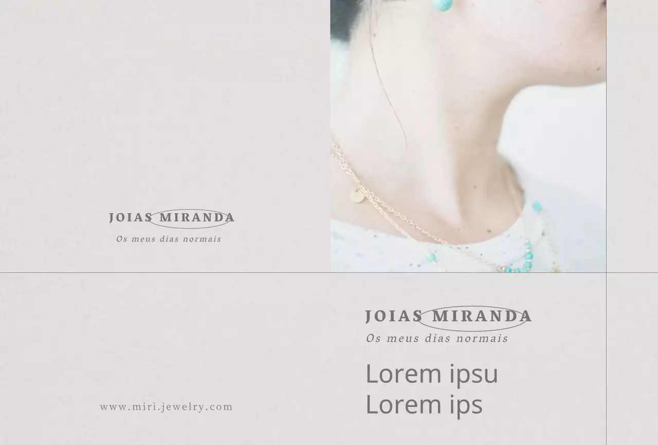 Pedido de uma joalharia emocional em Warm Grey