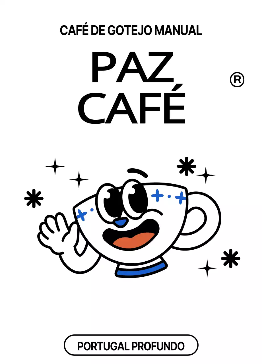 Desenho giro de grãos de café com ilustrações de personagens de chávenas de café azuis e vermelhas