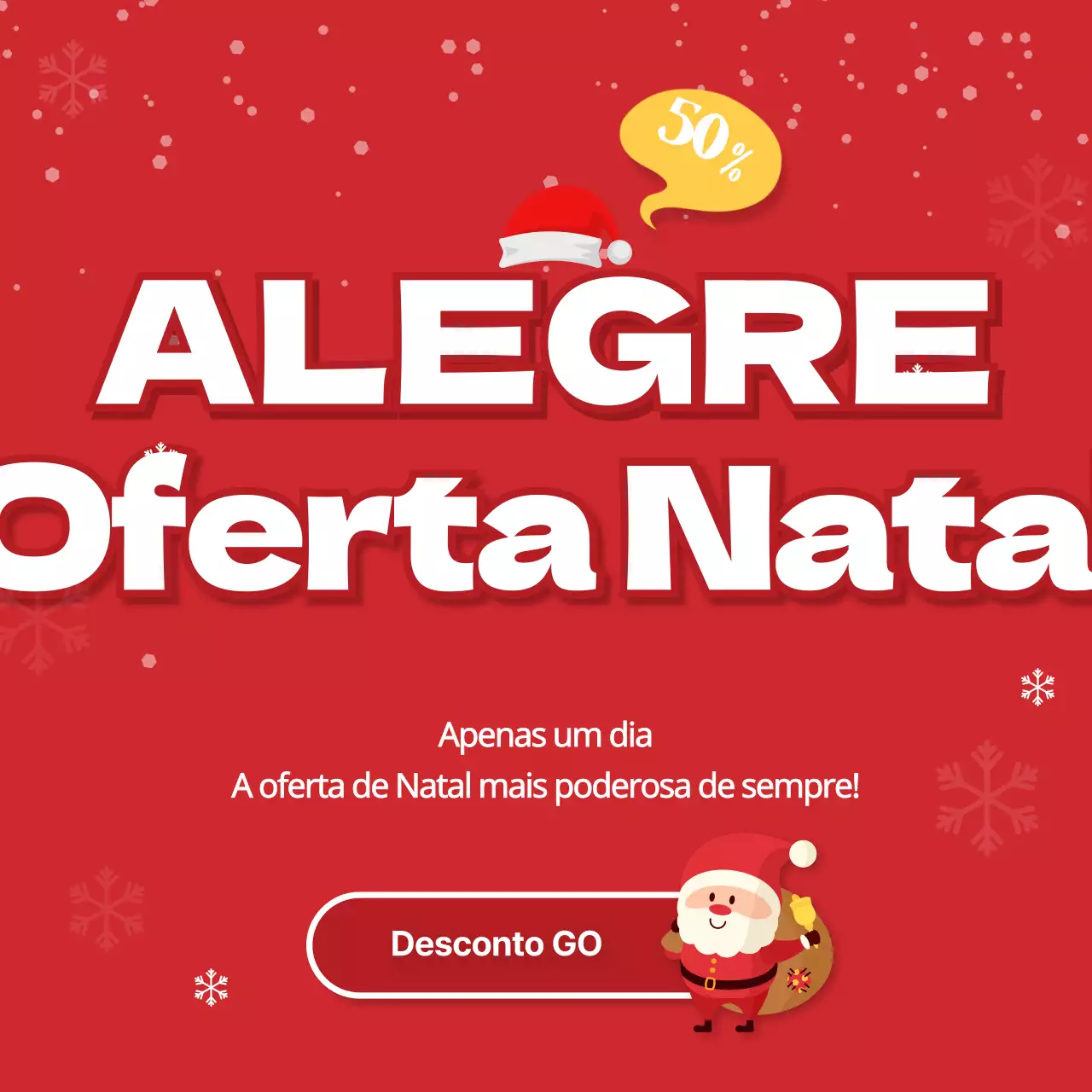 Evento de vendas de Natal vermelho e branco