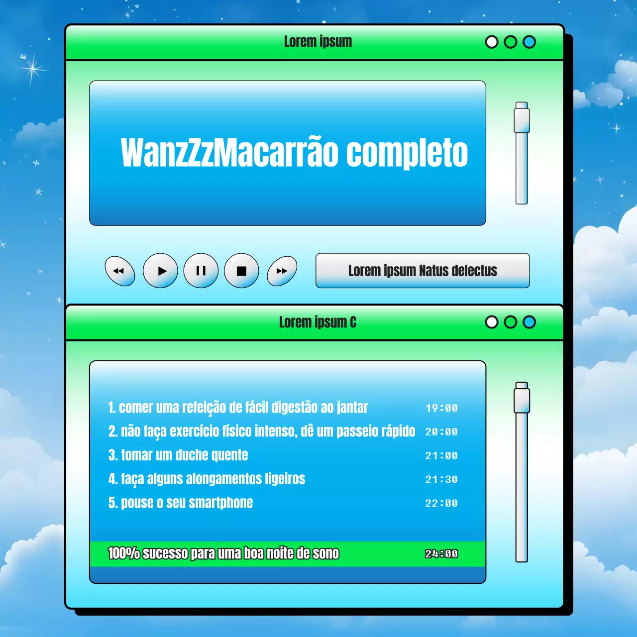 Horário de rotina para uma noite de sono revigorante ao estilo Y2K