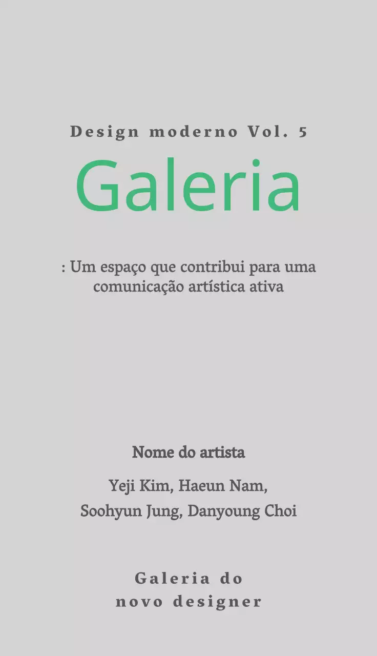 Green's ModernSinalética simples para galerias