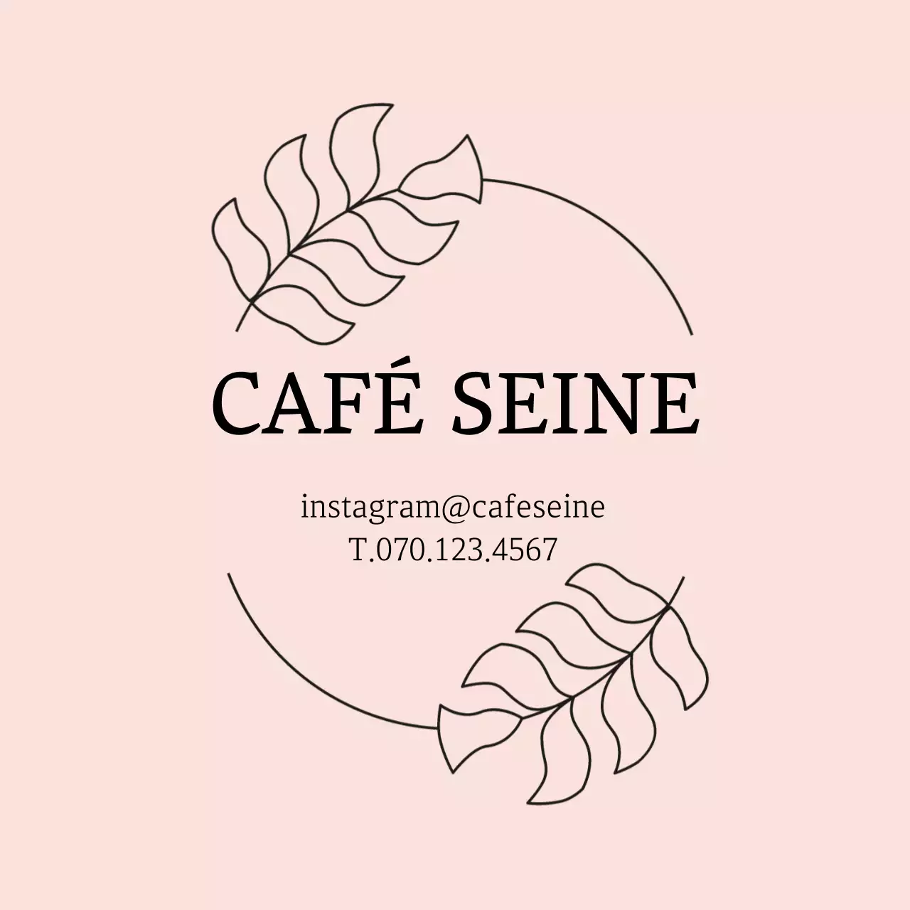 Café com ilustração simples cor-de-rosa