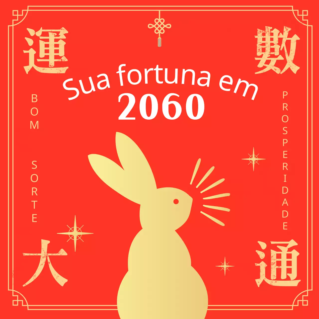 Gráfico de adivinhação do ano novo com um sentimento simples a vermelho