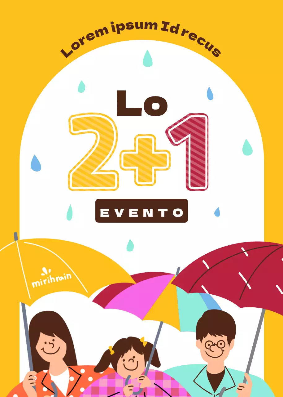 Amarelo Conceito de ilustração simples e limpo tema de evento guarda-chuva