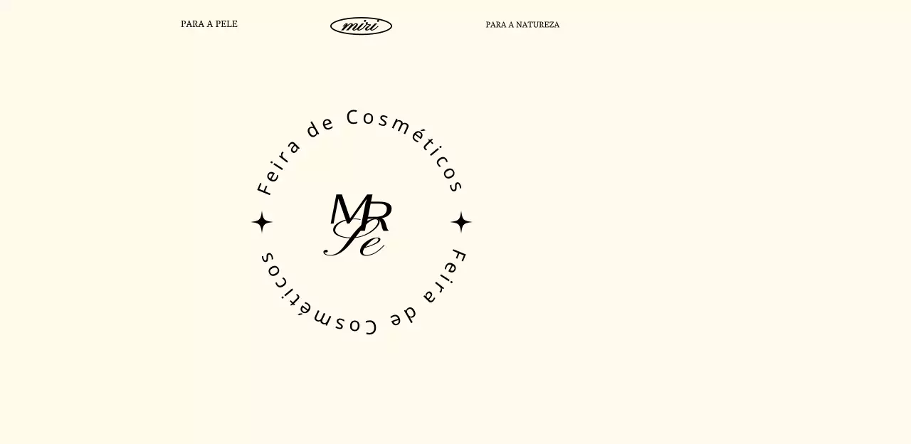 Uma feira de cosméticos de luxo em bege e preto