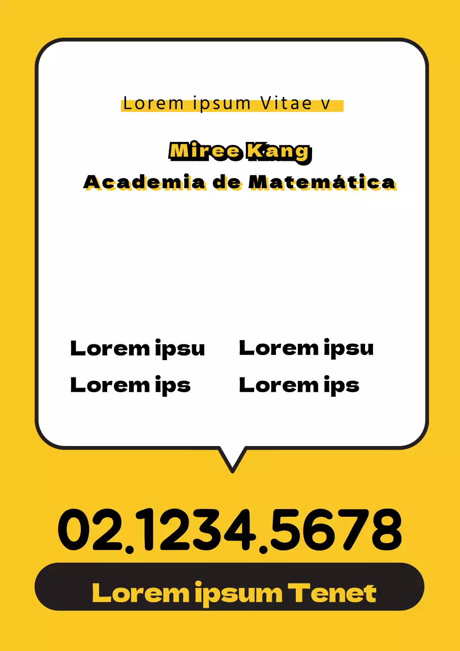 Promoção escolar simples com balões de diálogo amarelos e pretos