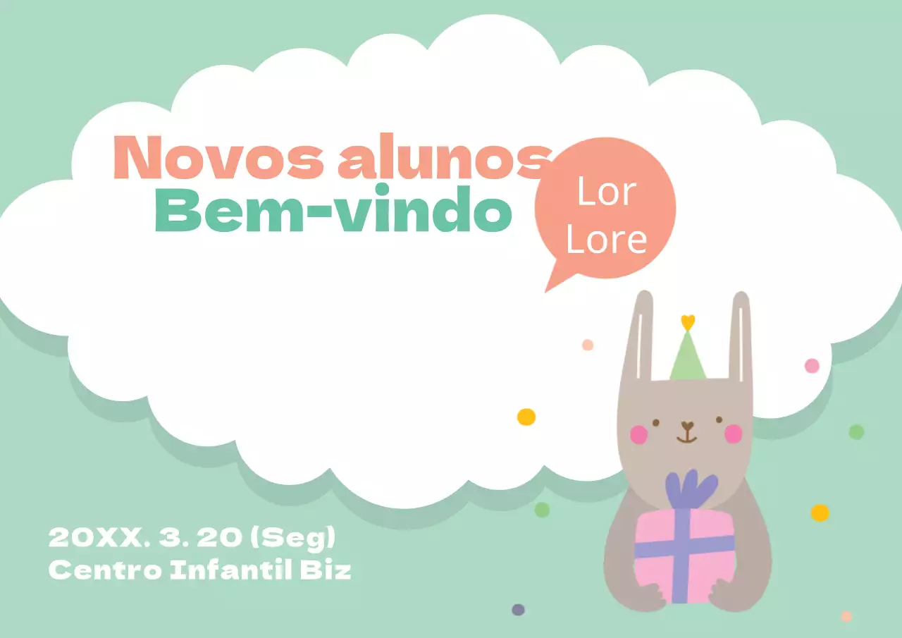 Boas-vindas aos novos alunos