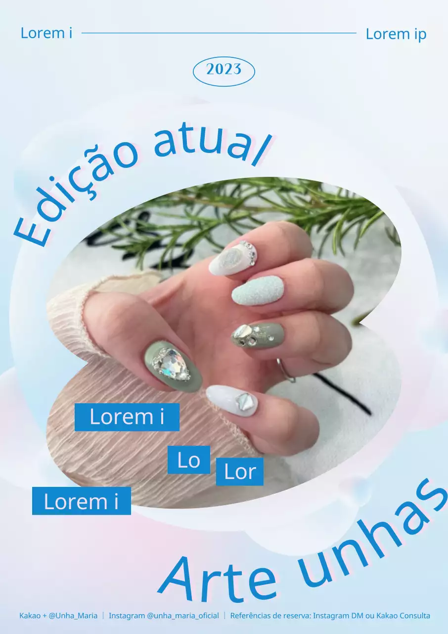 Um cartaz promocional fixe da unha do mês