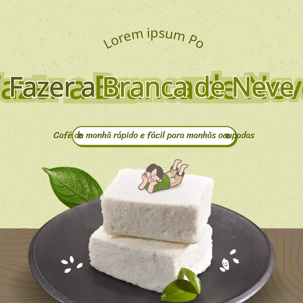 Tema verde claro branco neve com um conceito limpo e rústico
