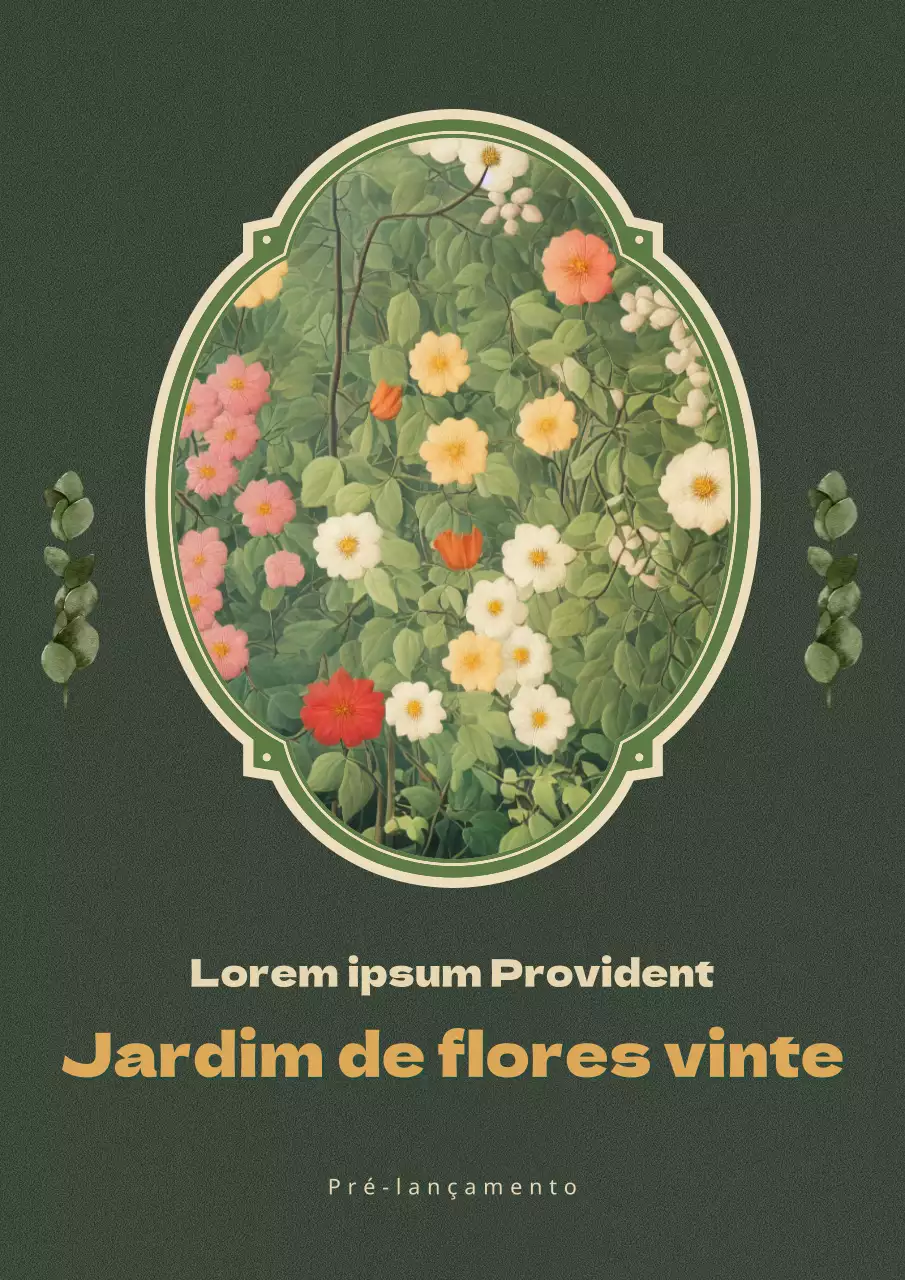 Capa de livro de ensaio emocional com flores verdes