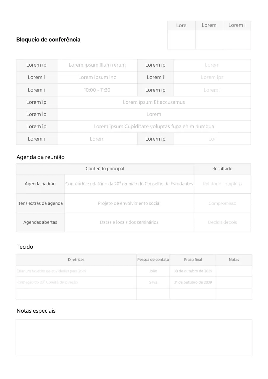 tons de cinzento limpo actas de reunião relatório de reunião associação de escolas clube modelo de documento de negócios