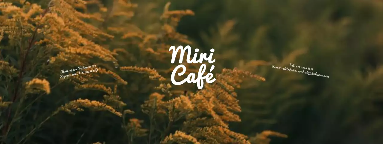 Promova o seu café com cores quentes de outono, como o amarelo e o verde