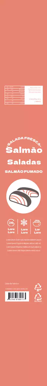 Caixa para salada Bento com ícone simples multicolorido