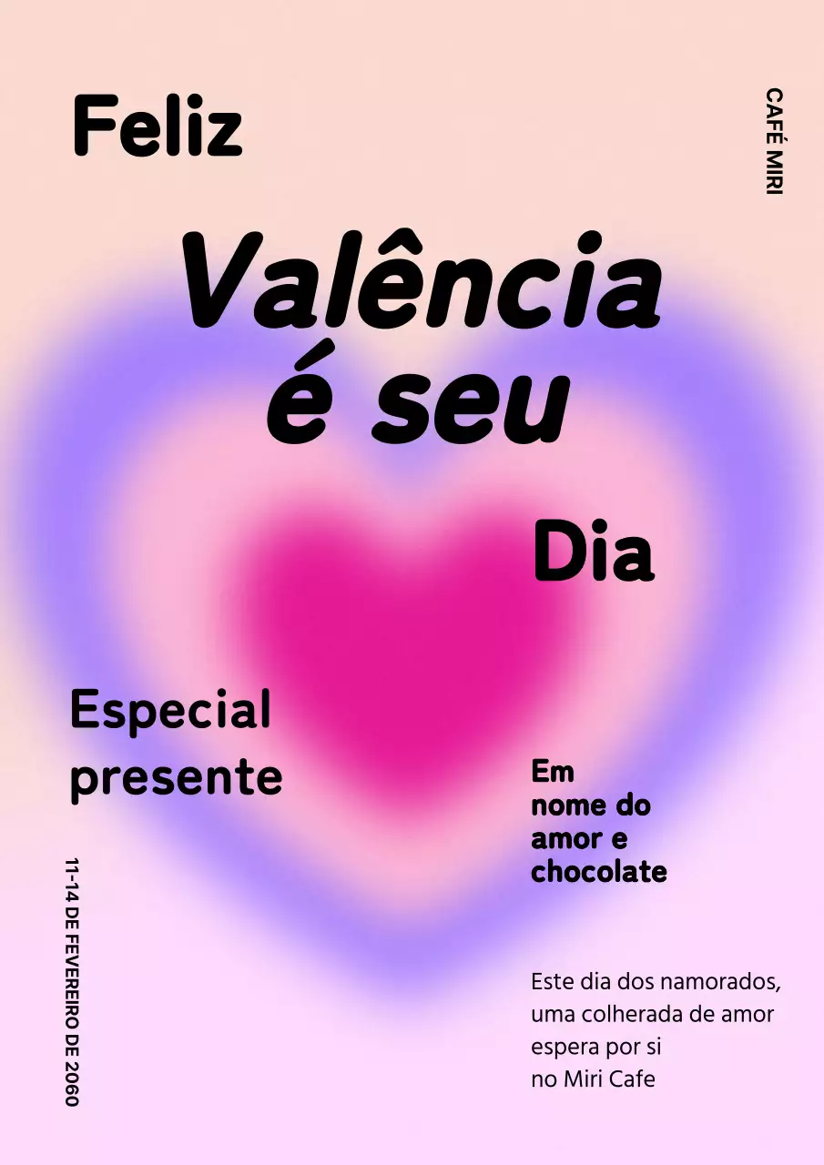 Prenda do Dia dos Namorados com fundo com gradiente de corações