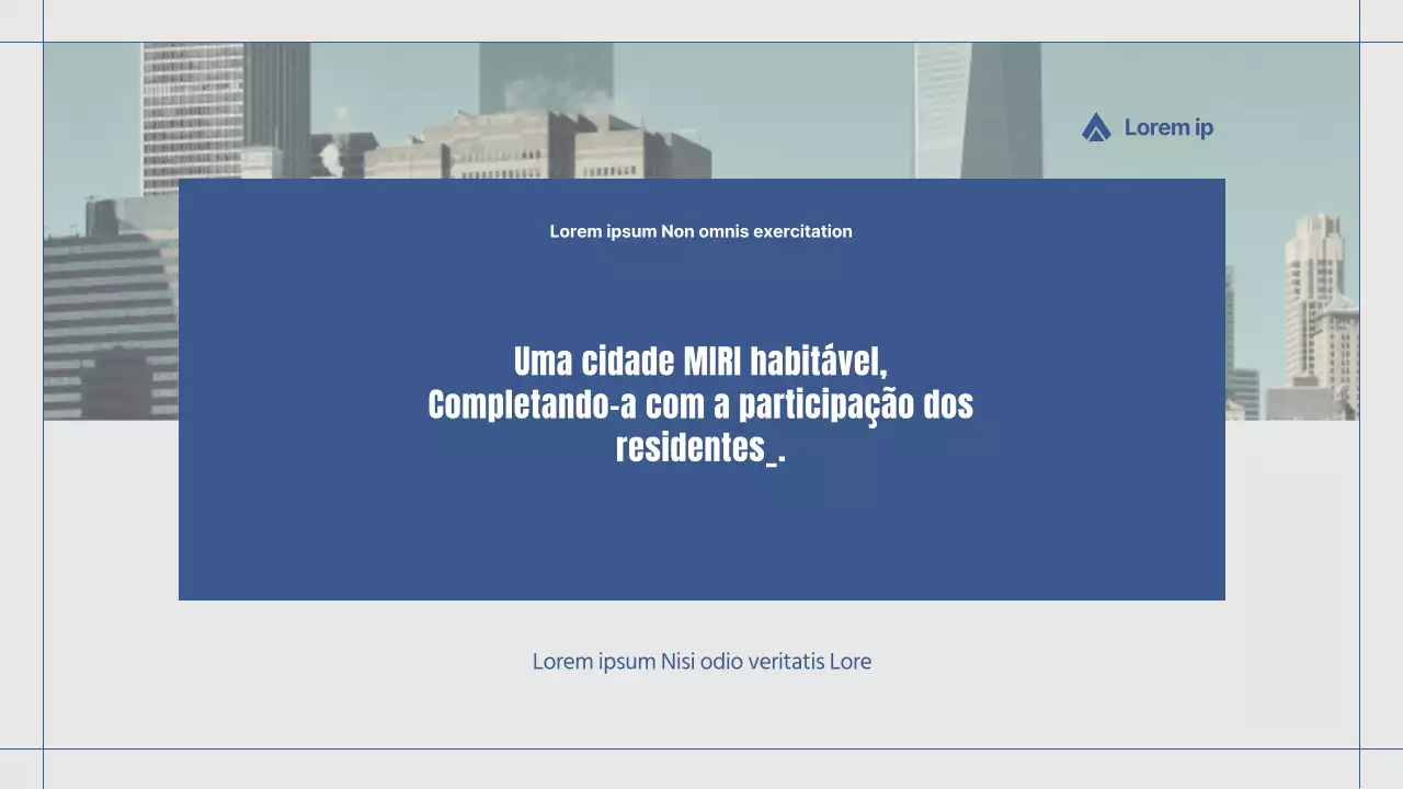 Apresentação básica de um discurso azul e cinzento