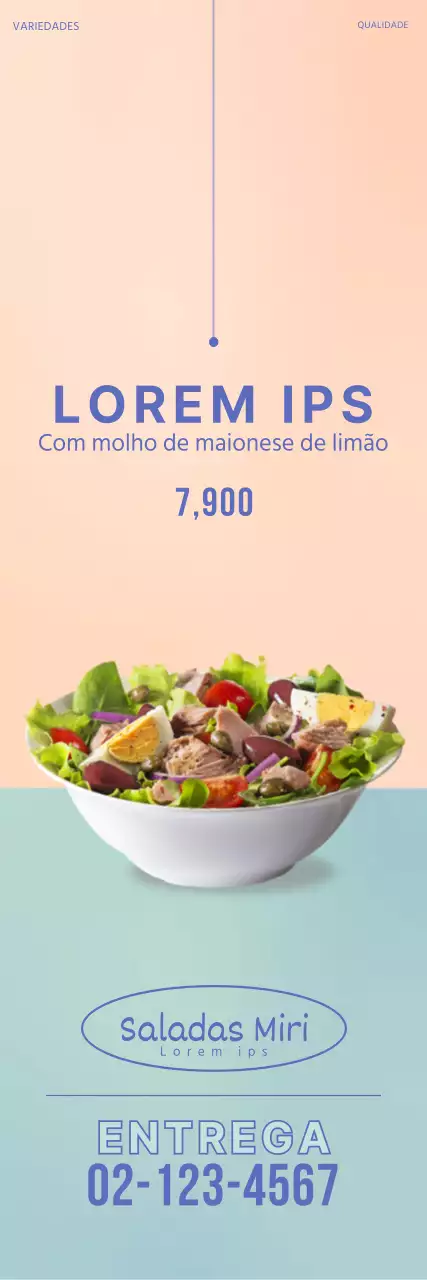 Faixa de salada simples de hortelã